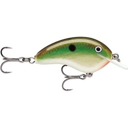 Rapala Og Tiny 4 FloatingDiving 2 14 516 Oz Running Depth 4', Vmc 5 Hybrid Trebles, Copper Green Shad OGT04CGSD